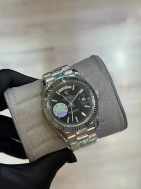 ساعت رولکس دیت جاست صفحه مشکی خطی