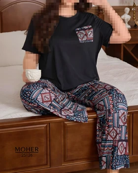 ست تیشرت و شلوار راحتی سایز بزرگ