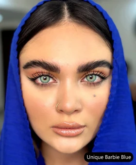 لنز رنگی سالانه یونیک Unique (Barbie Blue)