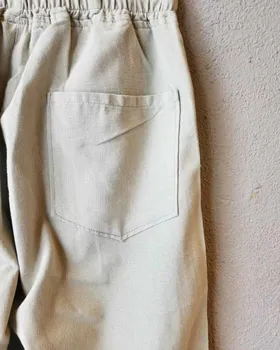 شلوار لینن بگ طوسی