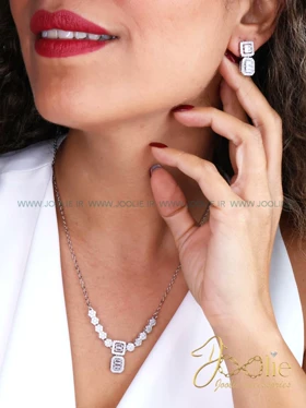 نیم ست گردنبند گوشواره زنانه کد S5113