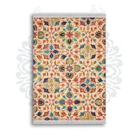 *جدید* فرشینه از جنس پارچه شانل مخمل ترک طرح فانتزی برند دفه کد 1624