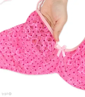 ست شورت و سوتین توری فنردار ژوبین کد 228 طرح خال‌خالی