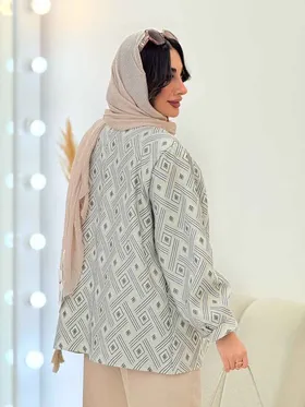 مانتو مغزی دوزی طرح لوزی
