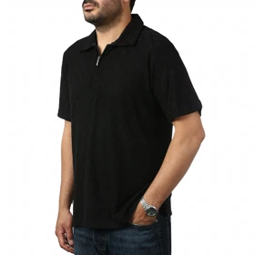 پولوشرت آستین کوتاه نیم زیپ مردانه تن کوک مدل 151456