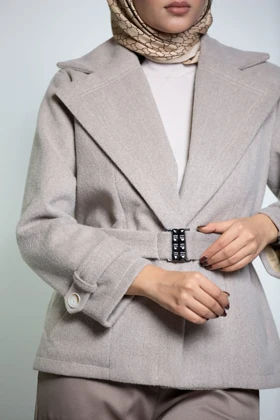 پالتو کت موهر کمربند کش