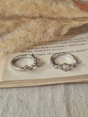 انگشتر جواهری فری سایز نگین دایره