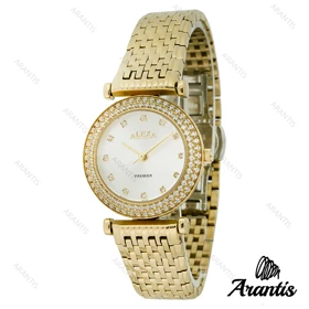 ساعت الکسا Premier 0105 زنانه طلایی دورنگین w-10108