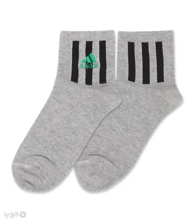 جوراب نیم ساق گلدوزی کد 80002 طرح Adidas