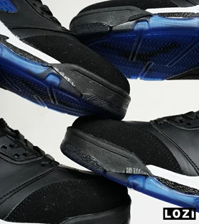 کتانی ساق‌دار زنانه و مردانه مشکی آبی Nike air jordan 5