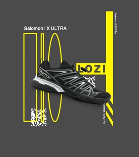 کفش کتانی مشکی طوسی Salomon X ULTRA