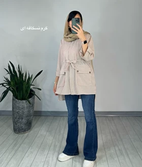 مانتو دکمه دار نارین