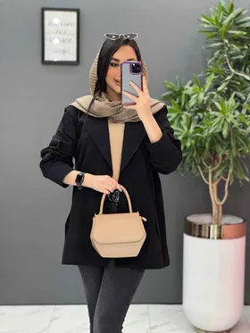 مانتو لینن کتی پشت بنددار