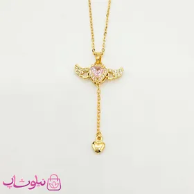 گردنبند دخترانه مدل قلب بالدار متحرک