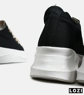 کفش کتانی مردانه مشکی سفید Rick Owens
