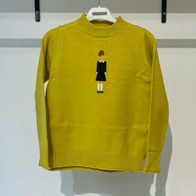 بافت زنانه گلدوزی شده زرد تیره Fall 50