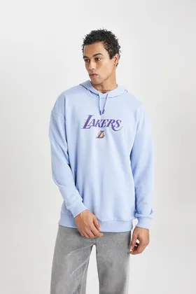 سویشرت DeFactoFit NBA Los Angeles Lakers Comfort Fit Hooded B3893AX24SP