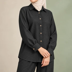 شومیز مانتو دیپلمات وارداتی کد 5041 (مشکی)