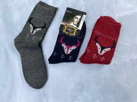 جوراب پشمی حوله ای گوزن