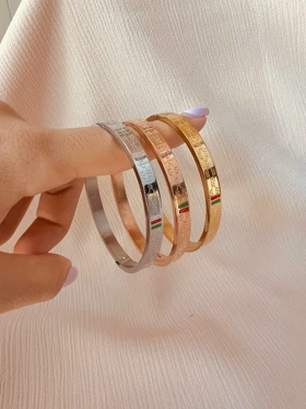 دستبند النگویی استیل برند گوچی