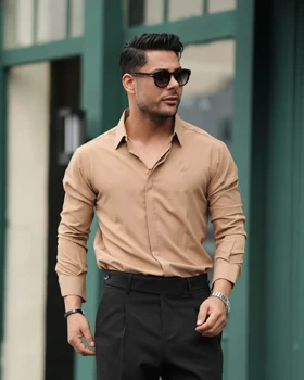 پیراهن کرم تک‌رنگ