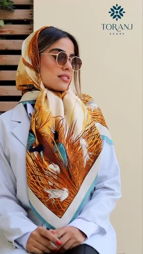 روسری دورو ابریشم