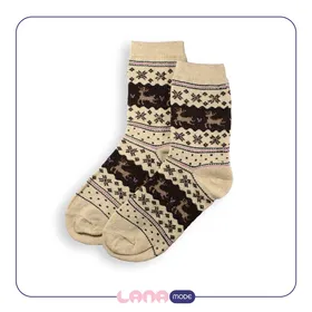 جوراب ساق‌دار طرح گوزن در 5 رنگ