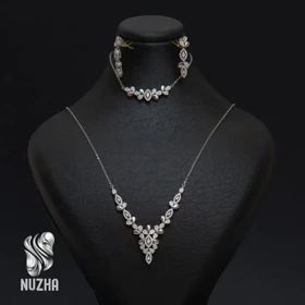 سرویس زنجیری نقره زنانه کدsnz1010