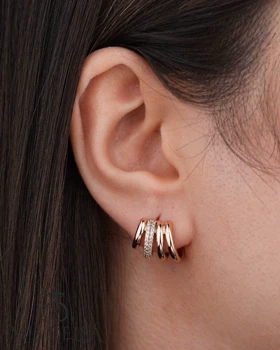 گوشواره حلقهای چندلایه ژوپینگ