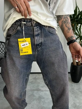 شلوار بگ استایل کثیفشور شست بنفش PULL AND BEAR