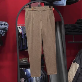 شلوار پارچه ای کمر انگلیسی موکا MC4052