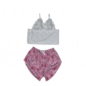 ست نیمتنه گیپور و شلوارک طرح dior مدل 124