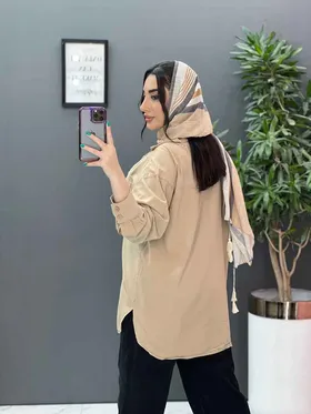 مانتو شومیزی آستین دو دکمه