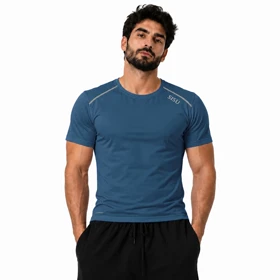 تیشرت اسپرت ورکس سی سو مدل CN-Sisu-26055 آبی نفتی
