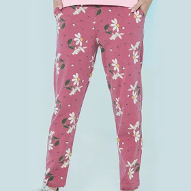 شلوار زنانه راحتی پنبه‌ای(خرگوش صورتی) بلکس (نیکوتن پوش) کد51427