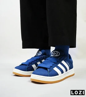 کفش کتانی بزرگ پا آبی سفید ADIDAS Campus