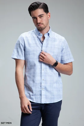 پیراهن مردانه آستین کوتاه لینن