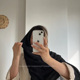شال نخی و کبریتی وارداتی مدل نیلوفر