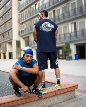 رکابی ورزشی وست JORDAN WORLD سرمه ای