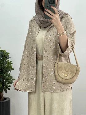 تونیک مانتویی لینن گلسا 3 کد 2964