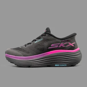 اسکیچرز اسلیپ اینز مکس کوشنینگ مشکی صورتی Skechers Slip-ins Max Cushioning Black Pink