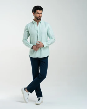 ام کی کالکشن پیراهن آستین بلند mk-2873-green