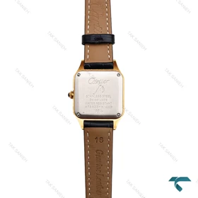 ساعت کارتیر سانتوس دومونت زنانه طلایی مشکی اسمال Cartier-6170-L