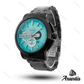 ساعت مردانه الگانس diamond مشکی صفحه تیفانی m-10238