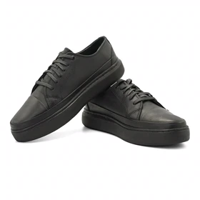 کفش ونس چرم طبیعی مردانه استار مدل Flat shoes - 0150