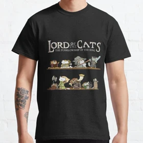 تیشرت کلاسیک ارباب حلقه ها | تیشرت Lord Of The Rings طرح Lord of cats کد 114841