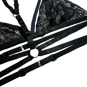 سوتین فانتزی زنانه گیپور مدل هارنس دار