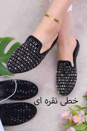 کفش صندل زنانه تابستانی جلو بسته گوچی نگینی