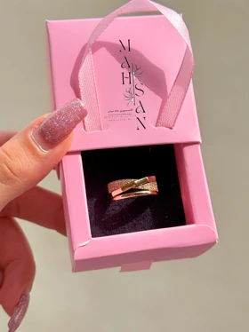 انگشتر طرح حلقه ازدواج ژوپینگ سایز 7