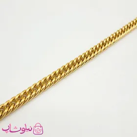 دستبند مردانه زنجیری مدل کارتیه استیل طلایی کد 300